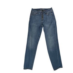 Rewash Jeans Womens 25 Juniors 1 27x26 Button Fly Skinny Medium Wash Denim Blue